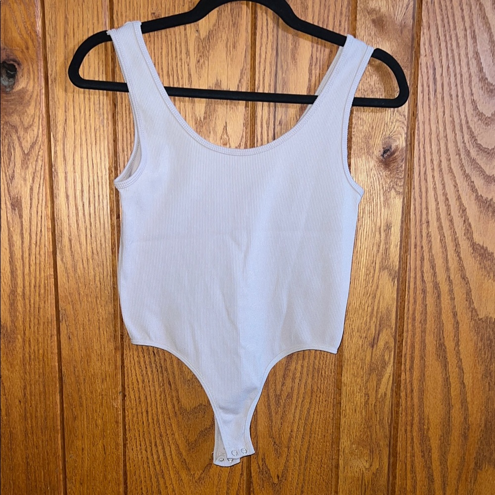 Sugar Rain Blush Pink  Ribbed Bodysuit Size M L